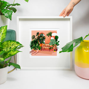 HOME IS WHERE MY PLANTS ARE Illustration | Art Print Poster