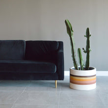 MOD STRIPE LOW CYLINDER POT | PLANTER