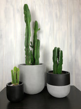 MODERN FIBERSTONE ROUND POT GREY | PLANTER