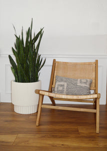 RIDGED CYLINDER POT CREAM | PLANTER