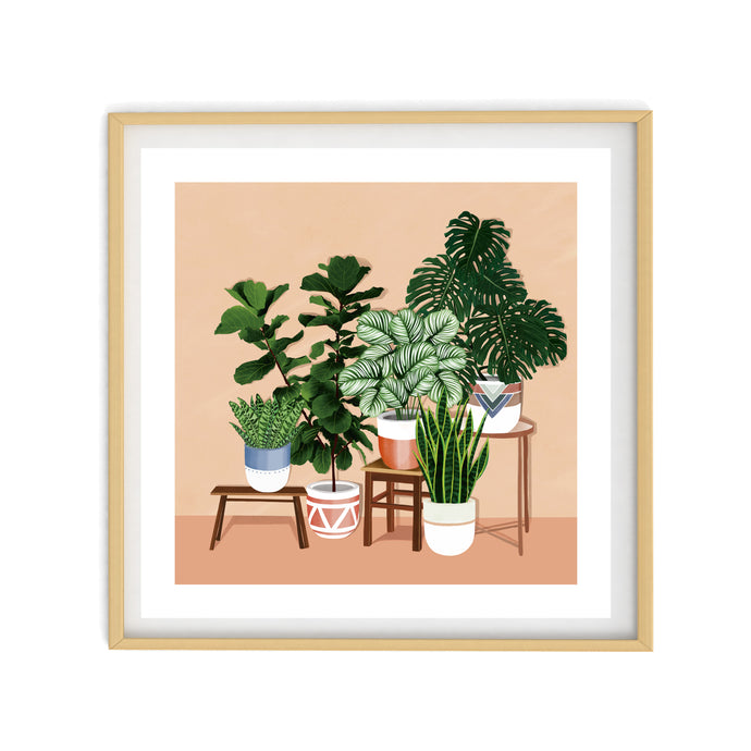 POTTED PLANTS Illustration | Art Print Poster