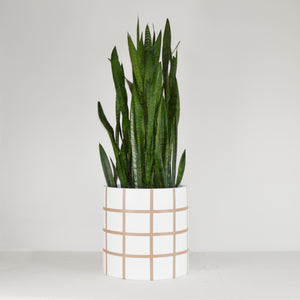 GRID CYLINDER POT | PLANTER