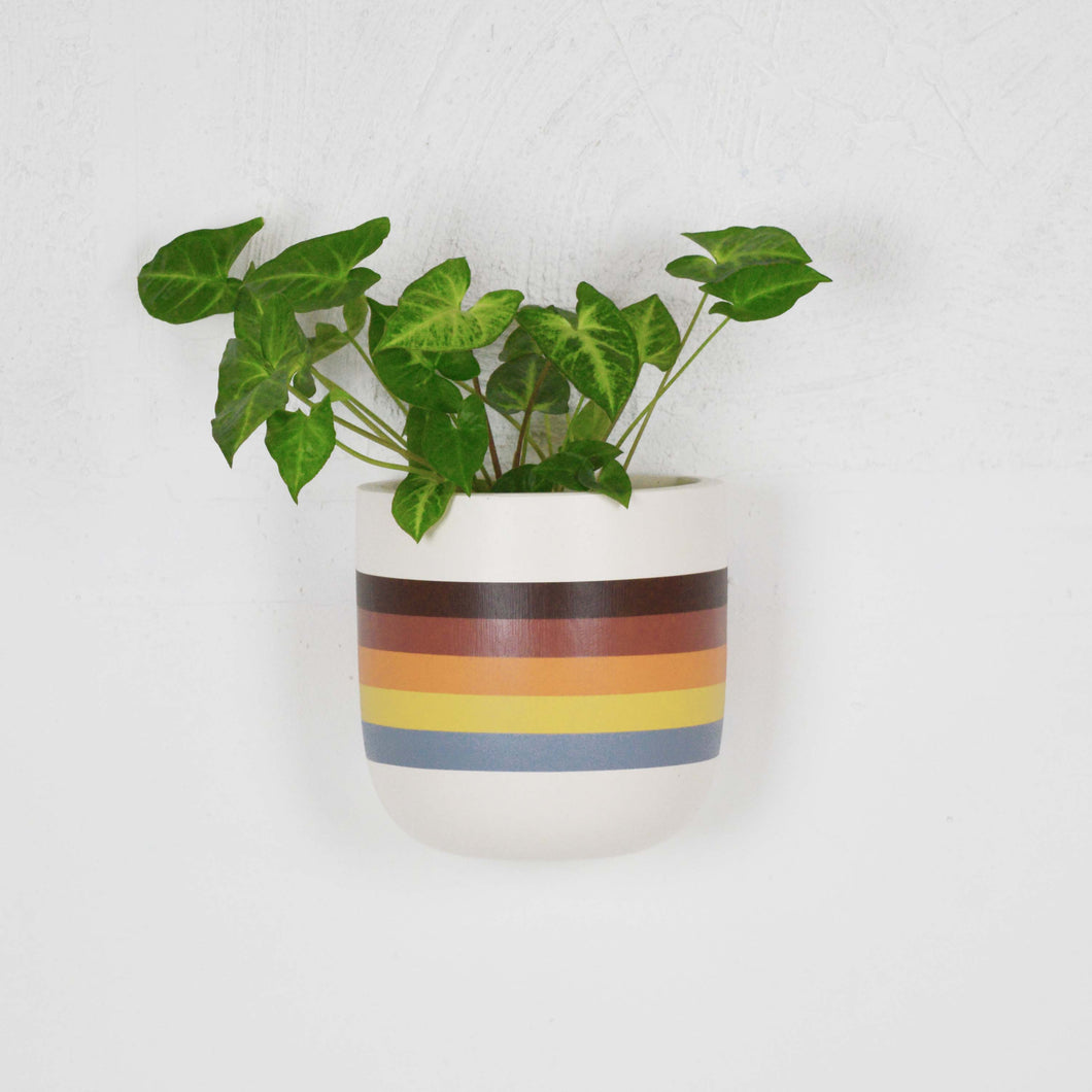 MOD STRIPE TALL WALL PLANTER | POT