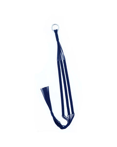carrie label nylon plant hanger in navy on a white backdrop