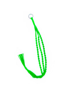 carrie label nylon plant hanger in neon green