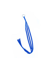 carrie label royal blue plant hanger on white backdrop