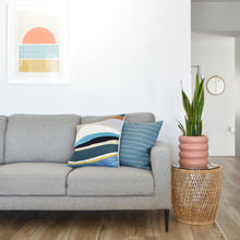 planter on end table in modern living room